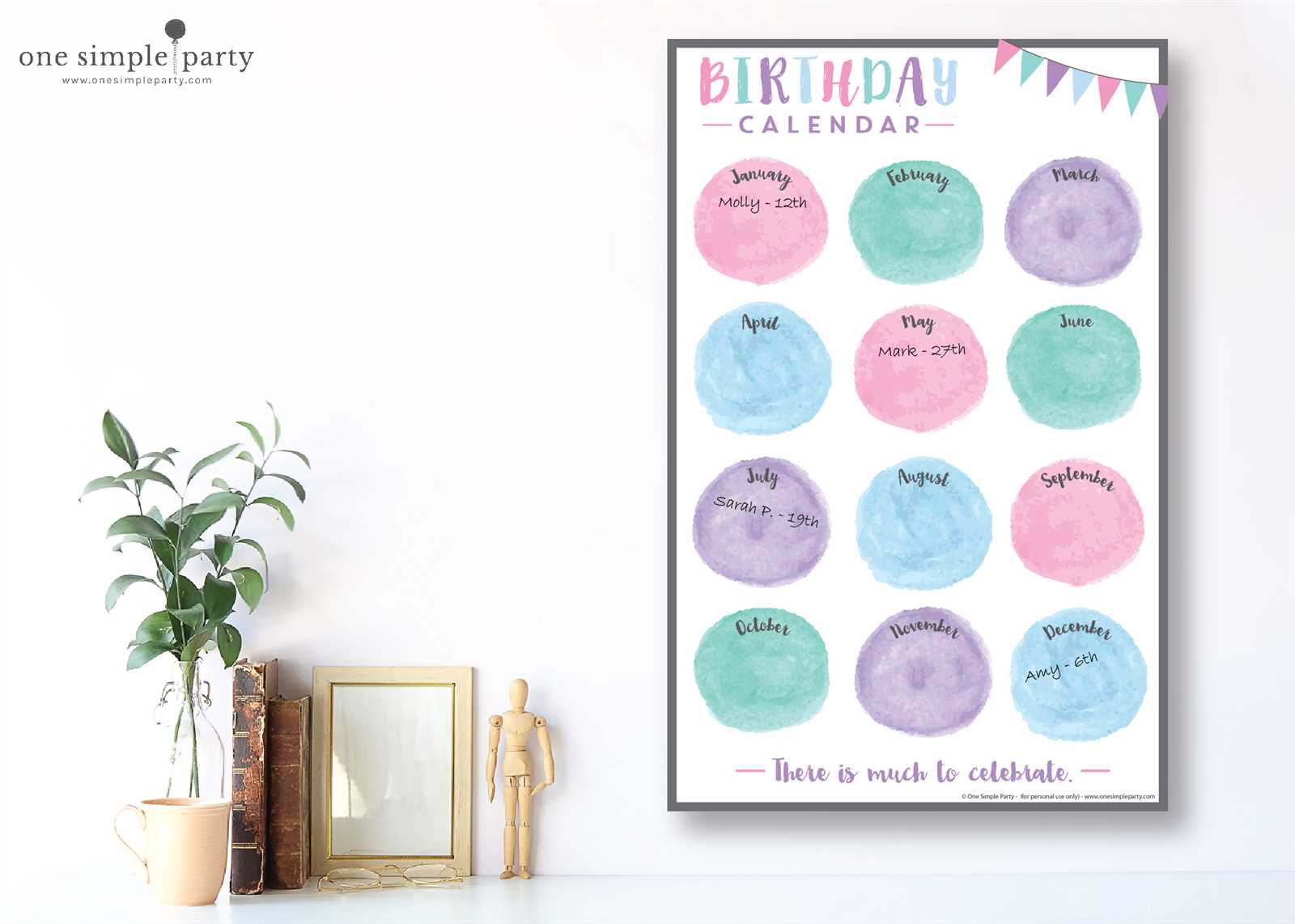 diy birthday calendar template