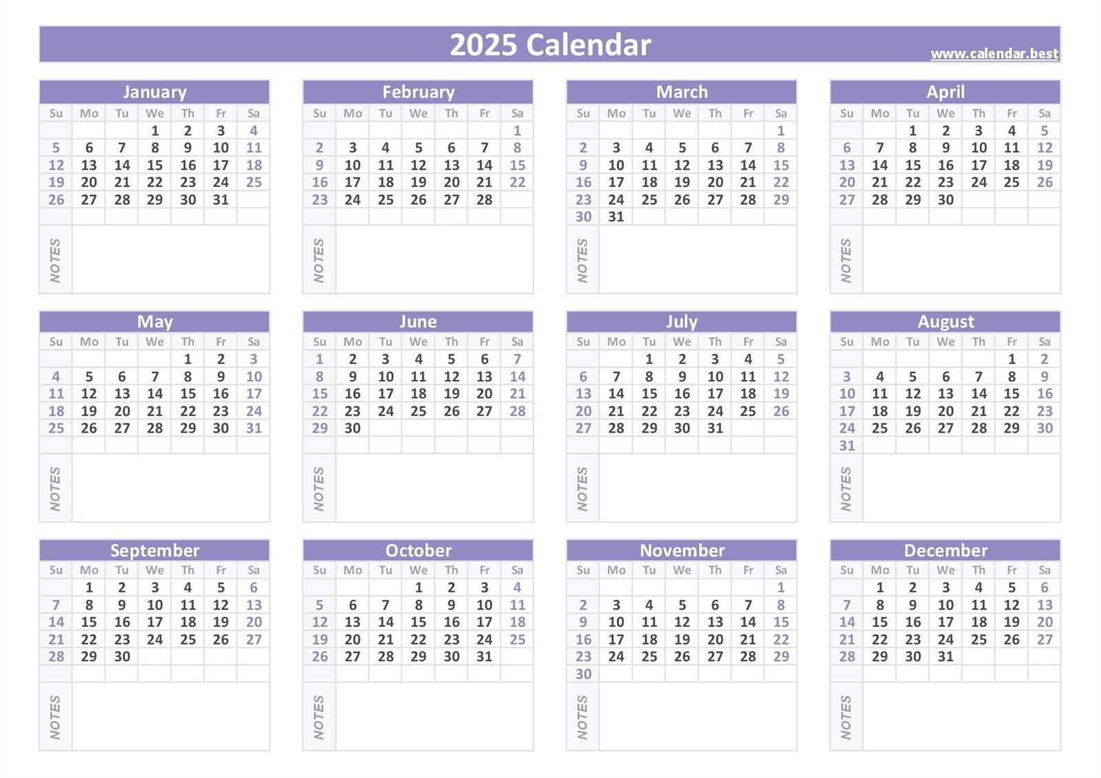 download template calendar 2025