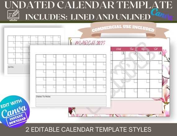 downloadable calendar templates free