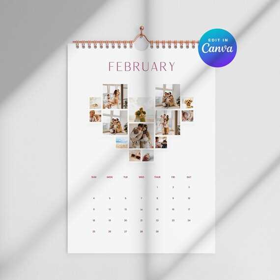 easy editable calendar template