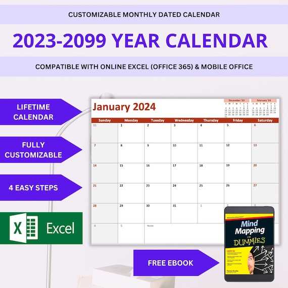 easy editable calendar template