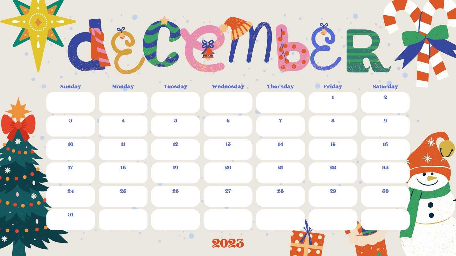 editable advent calendar template