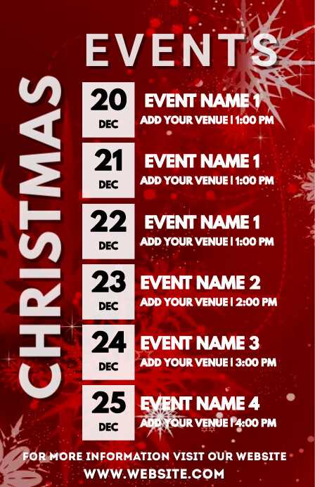 editable christmas calendar template