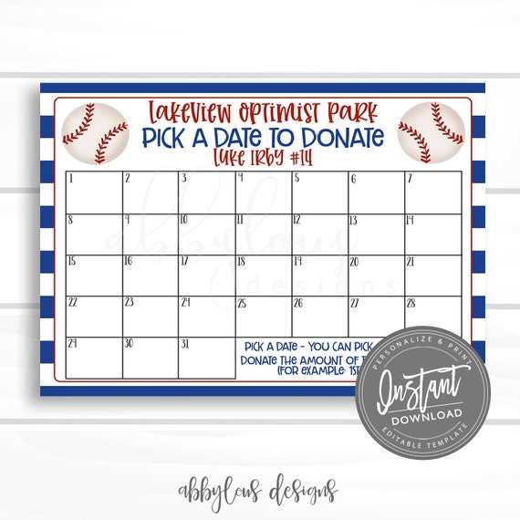 editable free calendar raffle template