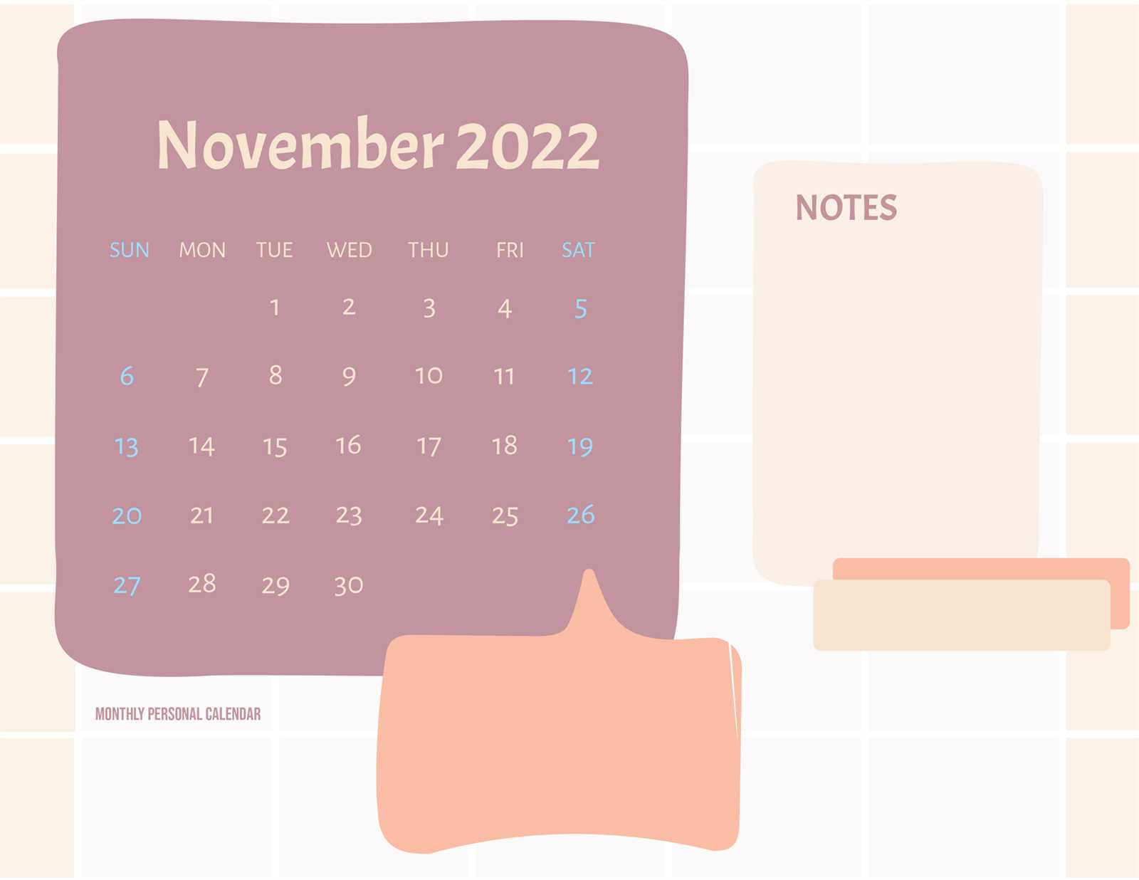 editable november calendar template