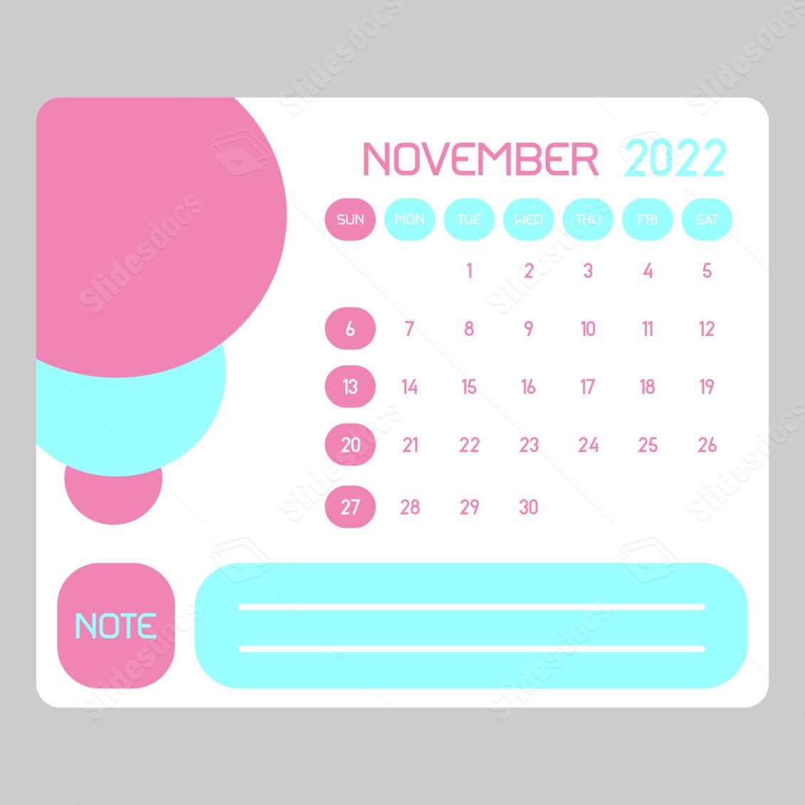 editable november calendar template