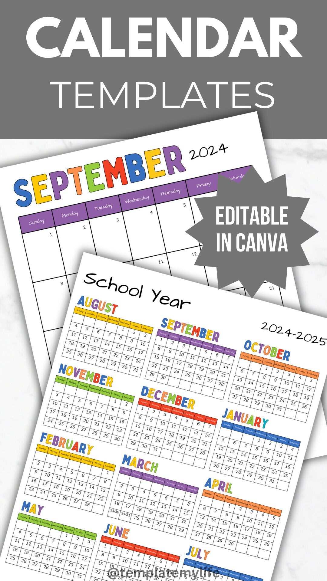 editable yearly calendar template 2025