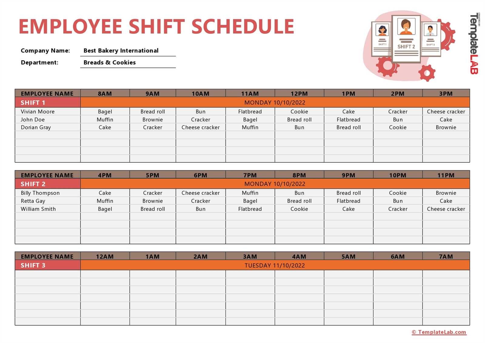 employee time off calendar template