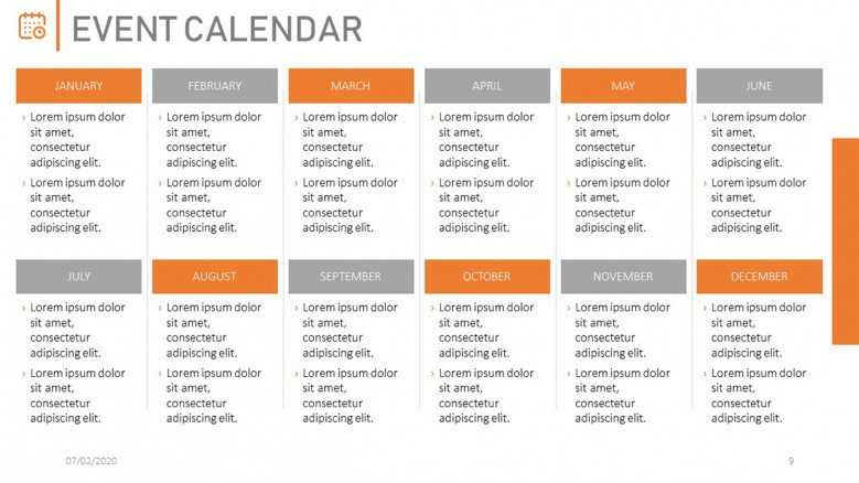 event calendar powerpoint template