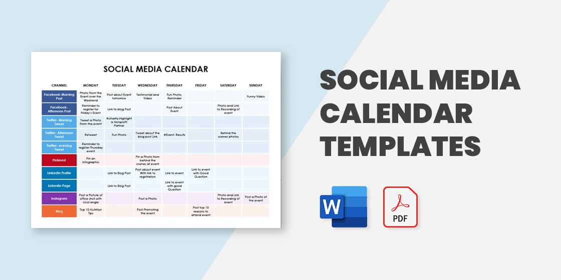 facebook content calendar template free