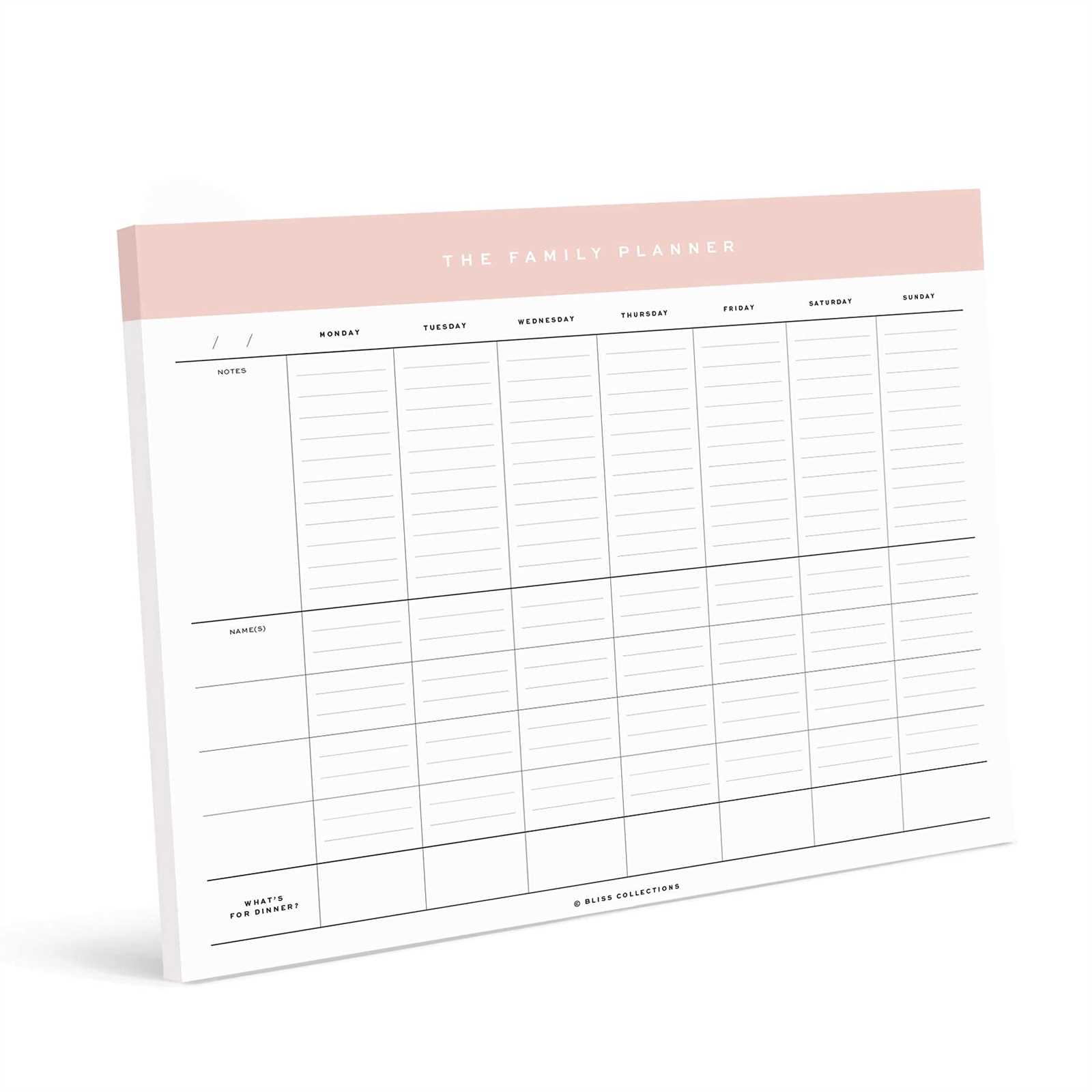 family schedule calendar template