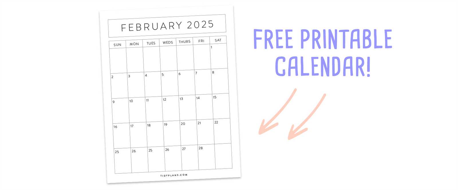 february calendar template 2025