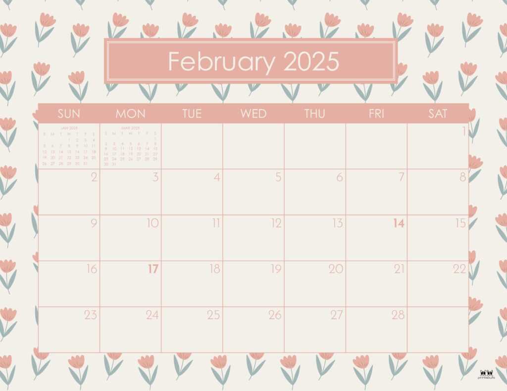 february calendar template 2026