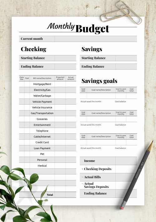 finance calendar template