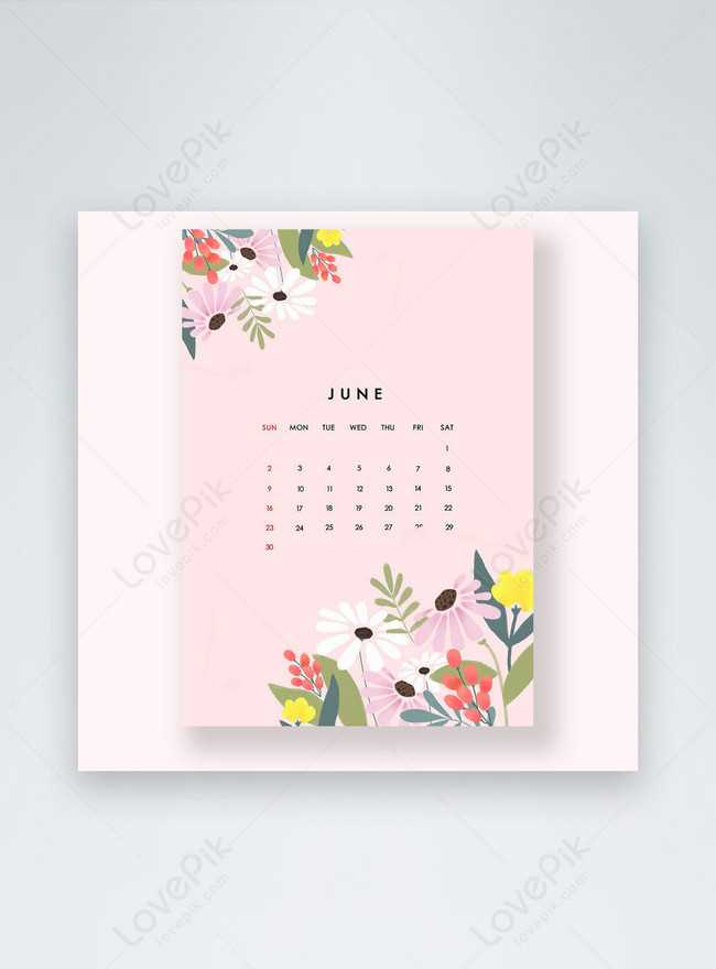 flower calendar template