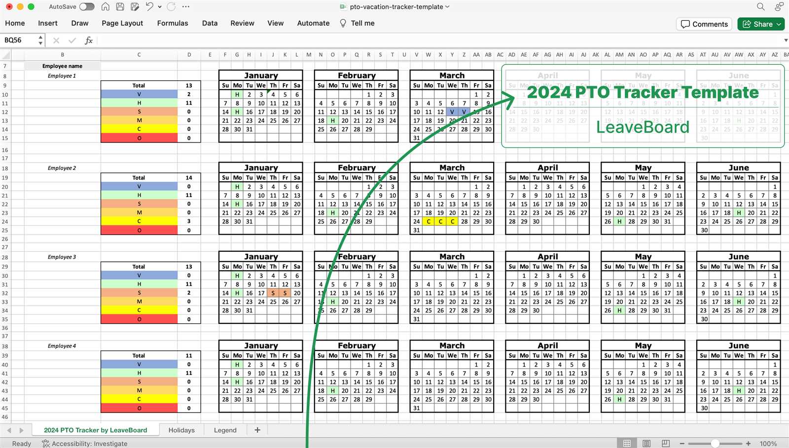 fmla calendar template