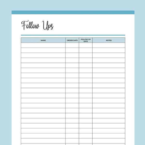 follow up calendar template