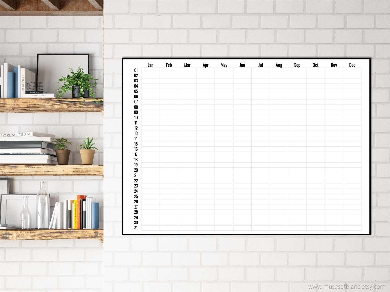 forever calendar template