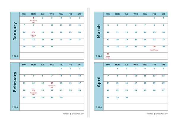 free 2 month calendar template