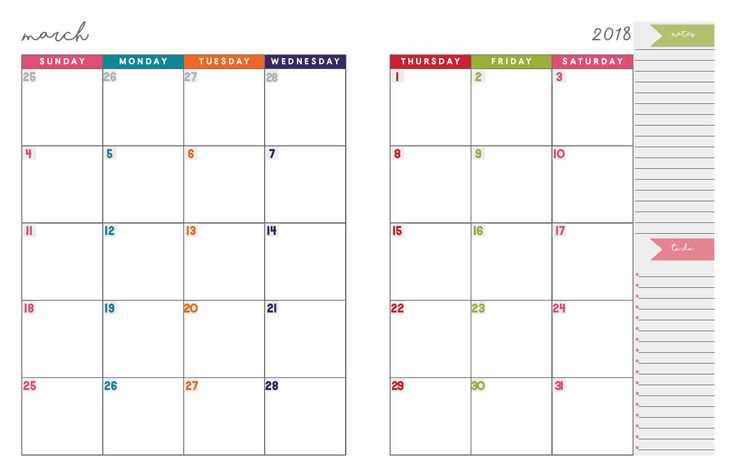 free 2 page calendar template