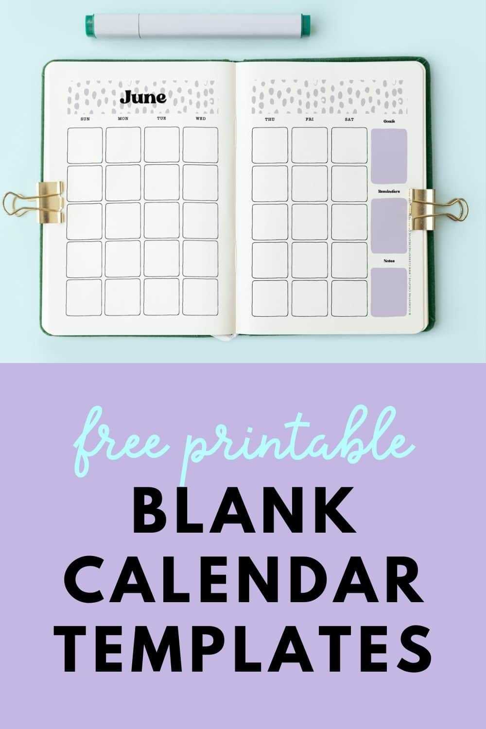 free 4 month calendar template