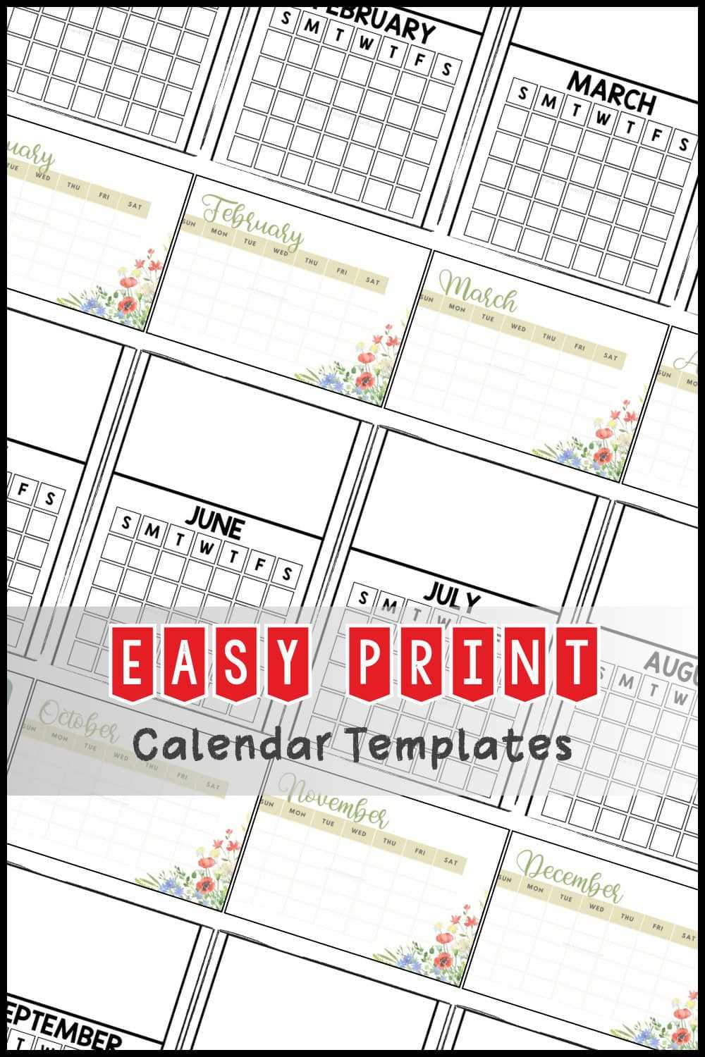 free blank calendar template