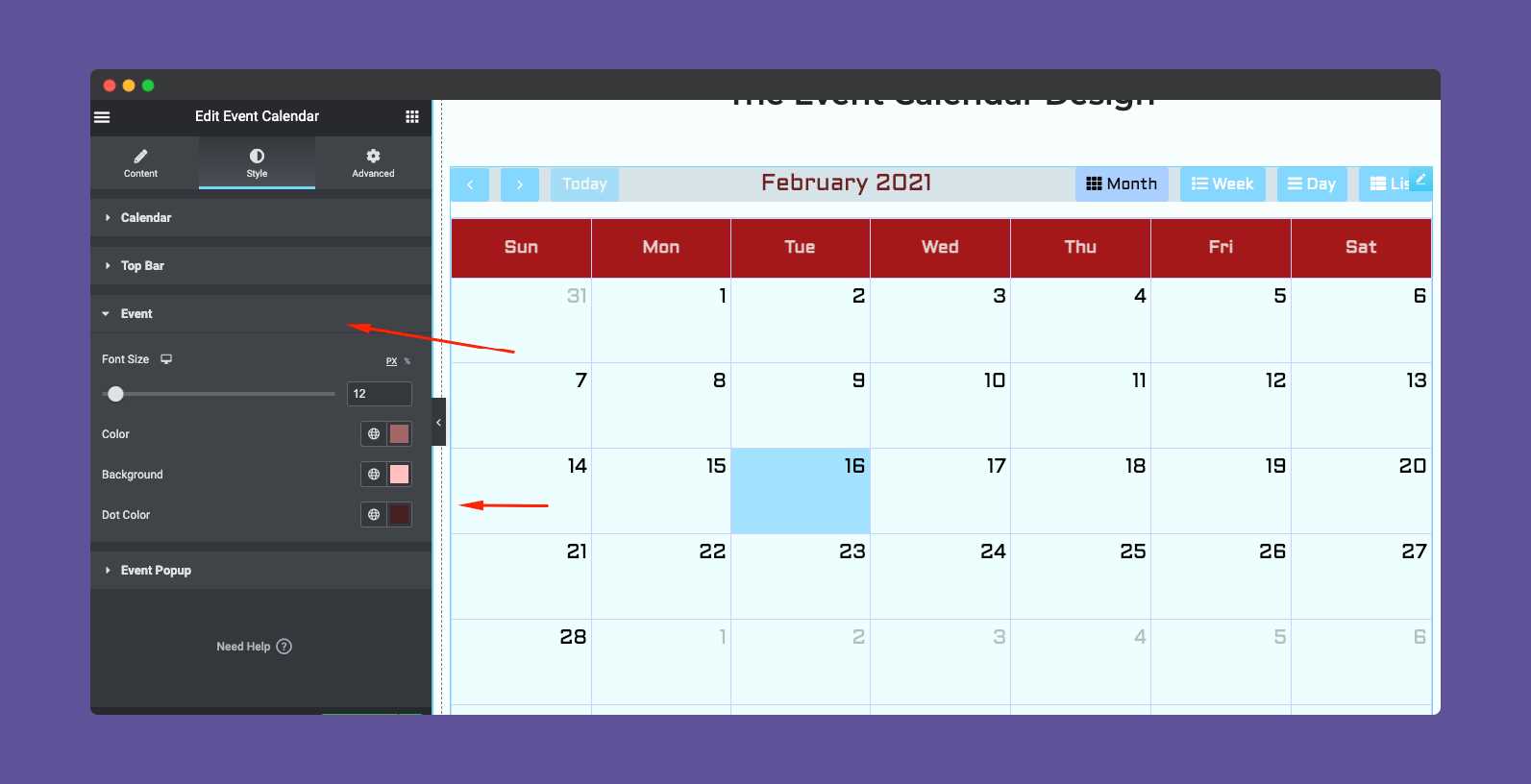 free bootstrap calendar template