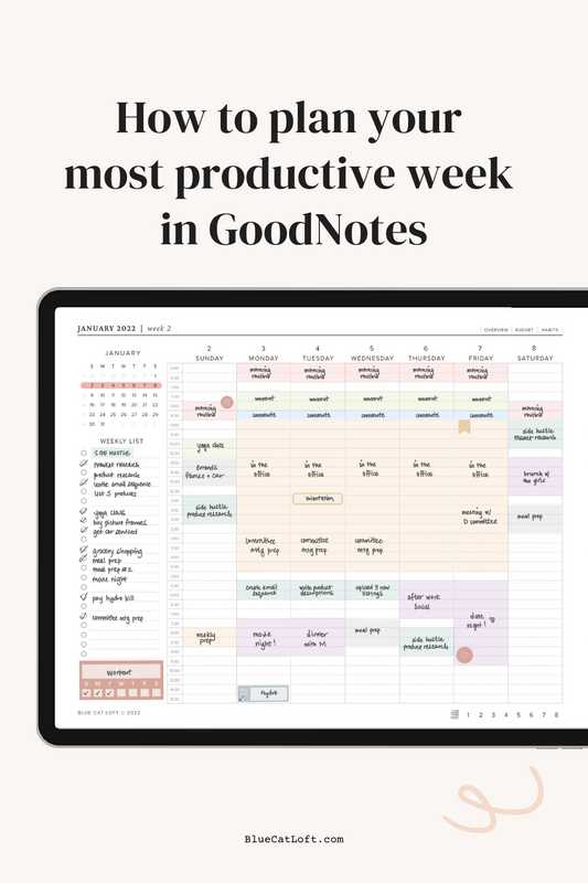 free calendar template goodnotes