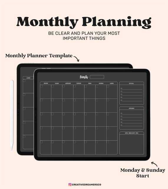 free calendar template goodnotes