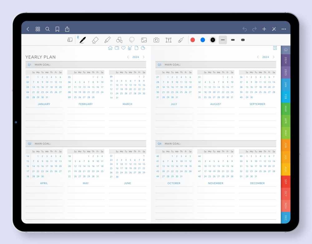 free calendar template goodnotes