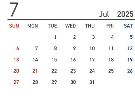 free calendar template july 2025