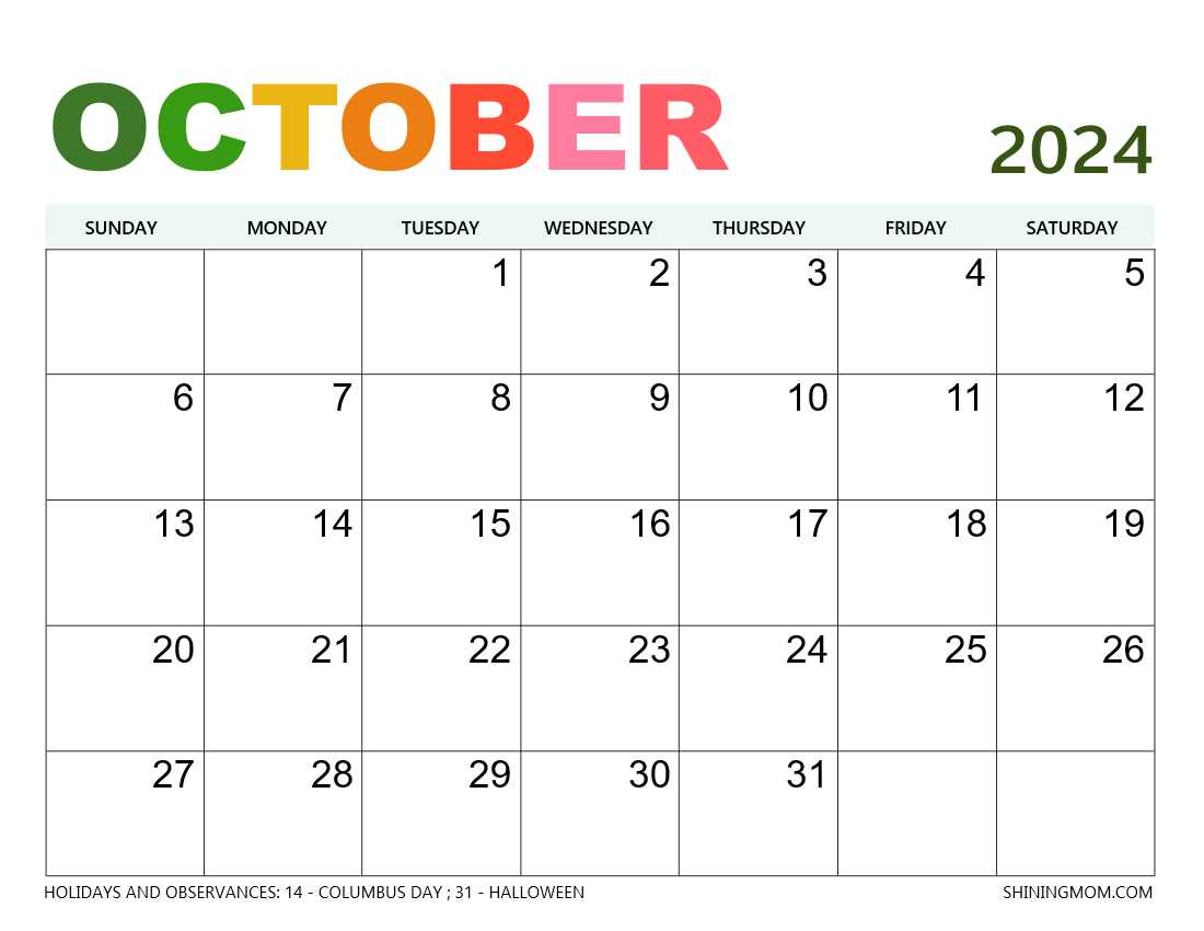 free calendar templates to print