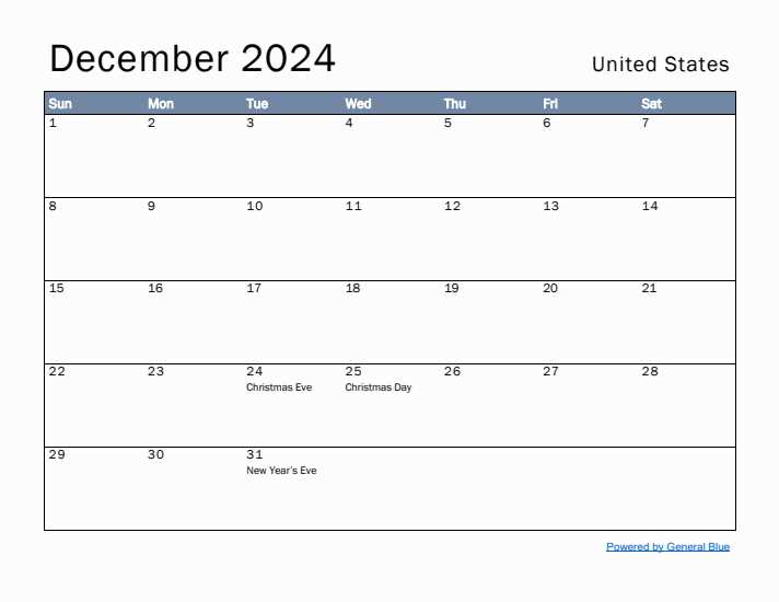 free december calendar template