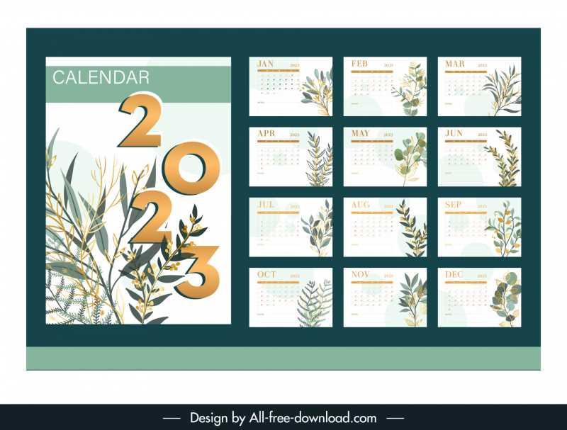 free desk calendar template