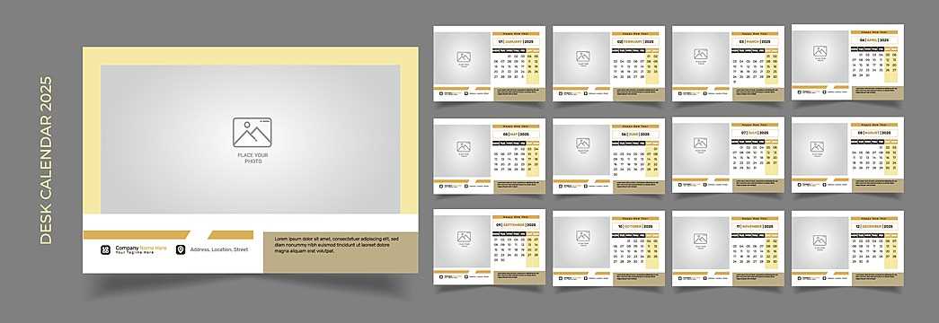 free desk calendar template