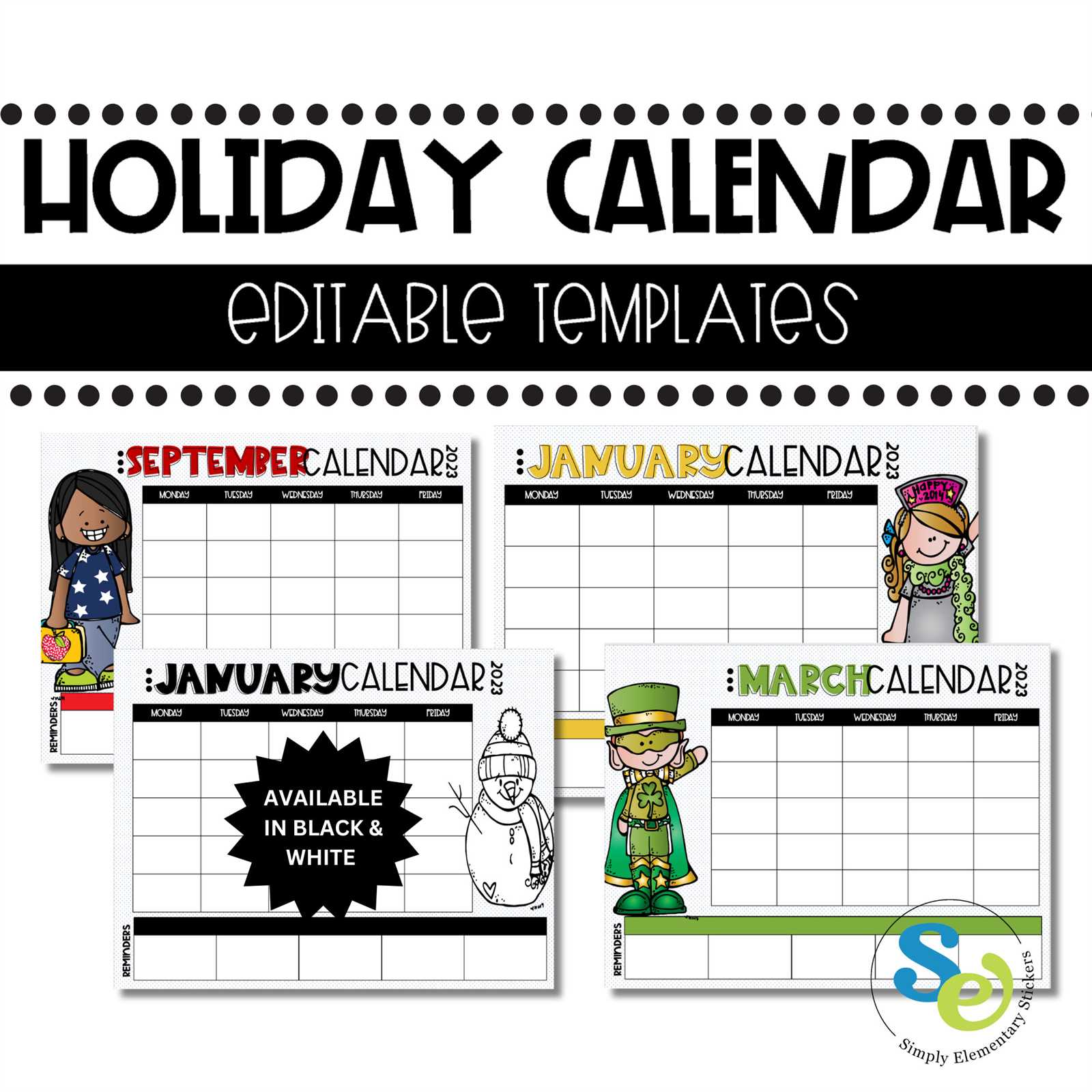 free downloadable calendar template