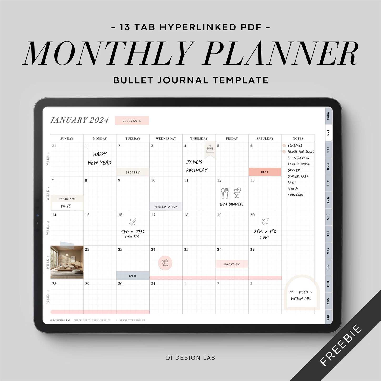 free goodnotes calendar template