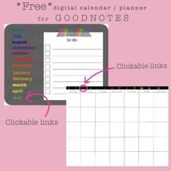 free goodnotes calendar template