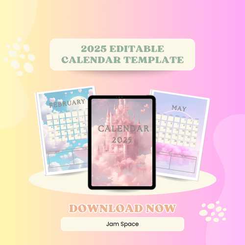 free indesign calendar template 2025