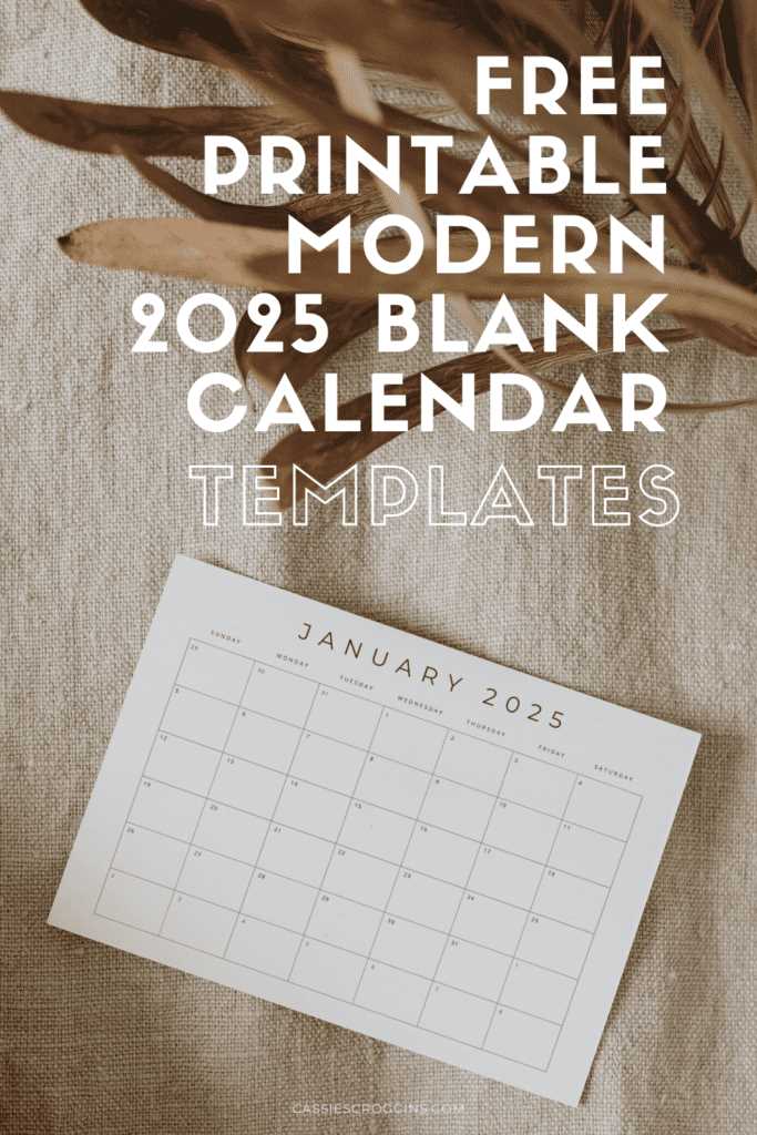 free january calendar template 2025