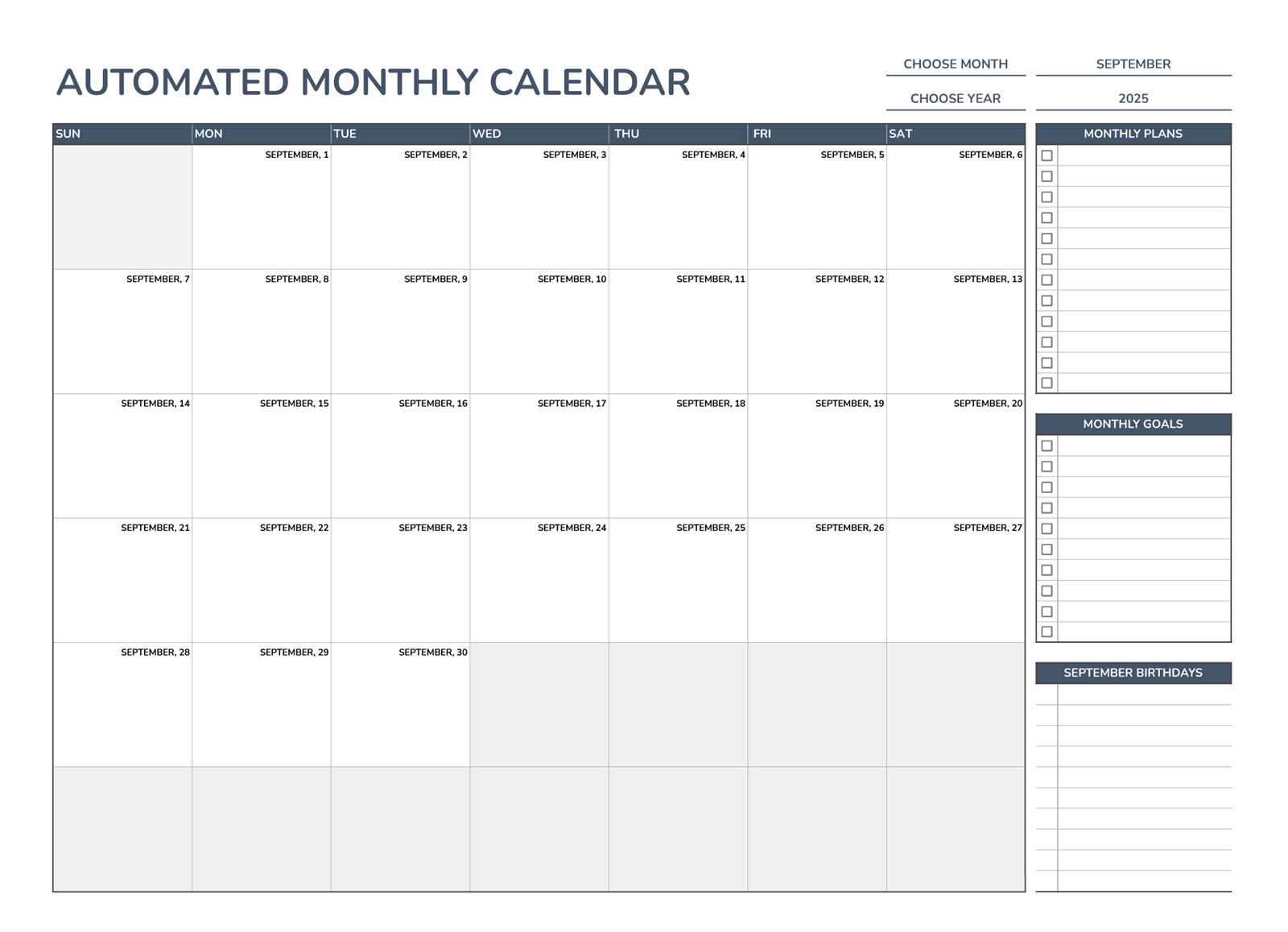 free marketing calendar template 2025