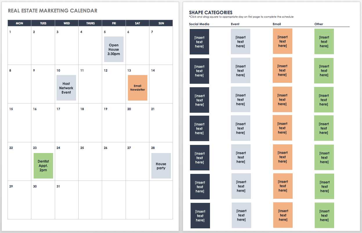 free marketing calendar template 2025