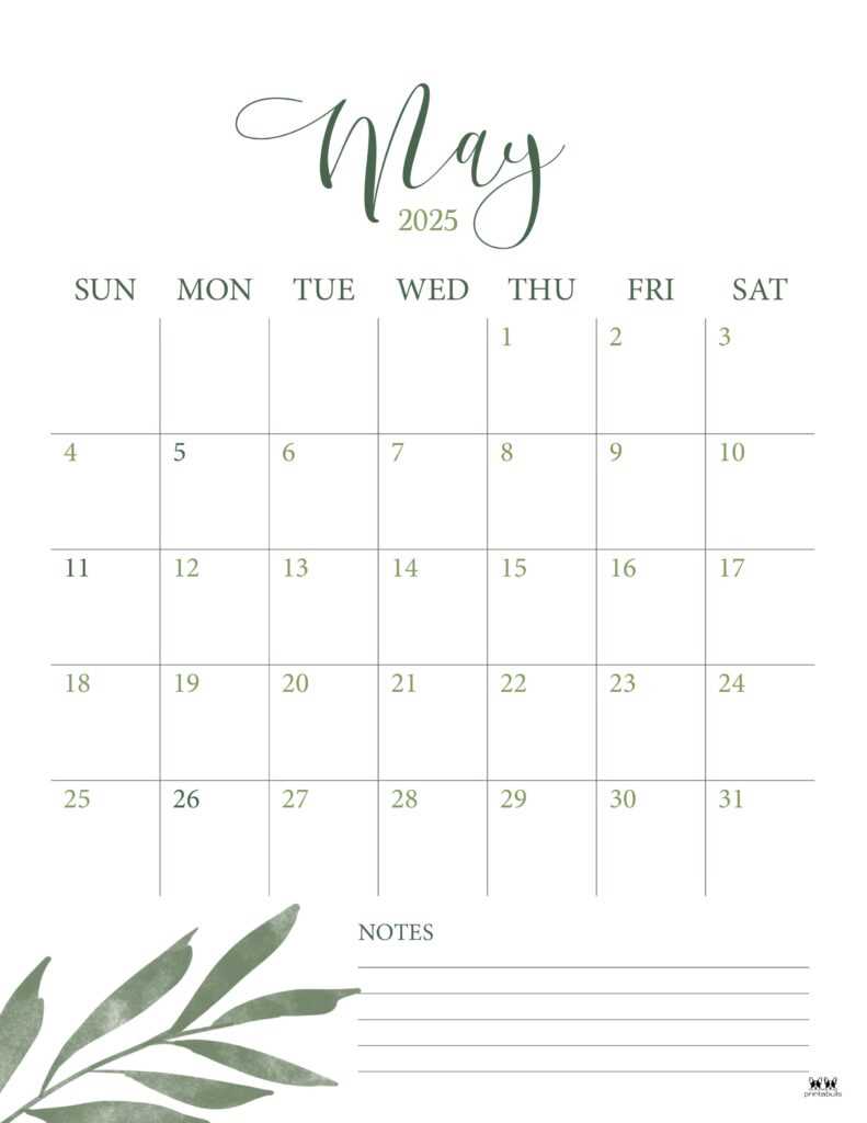 free may 2025 calendar template