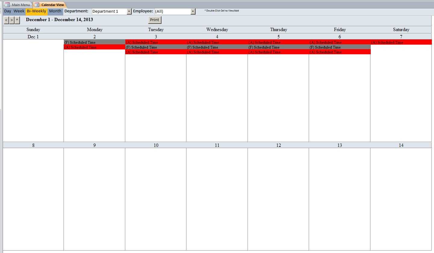 free microsoft access calendar scheduling database template