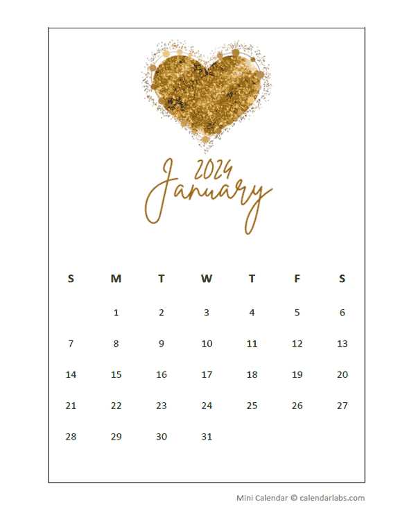 free mini calendar template