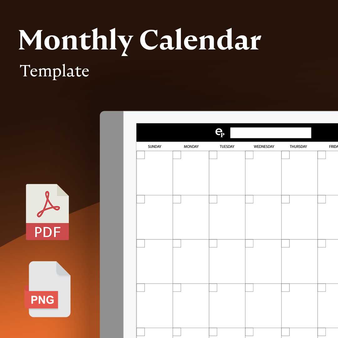 free monthly calendar templates