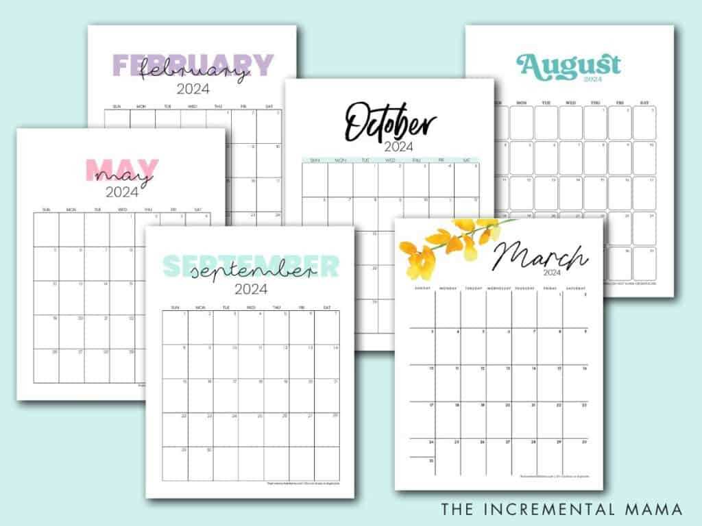 free multi month calendar template