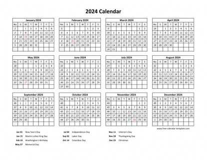 free online calendar templates