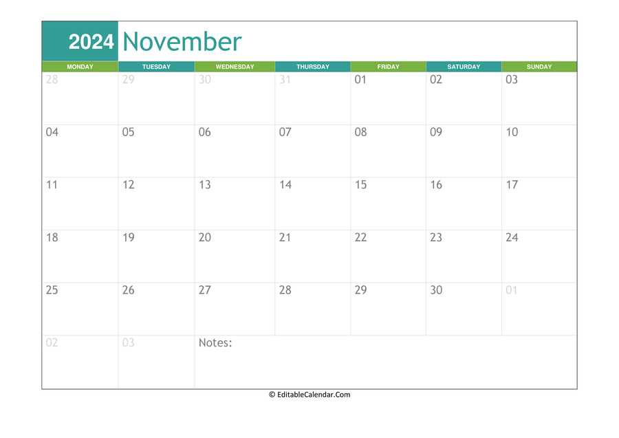 free online monthly calendar template