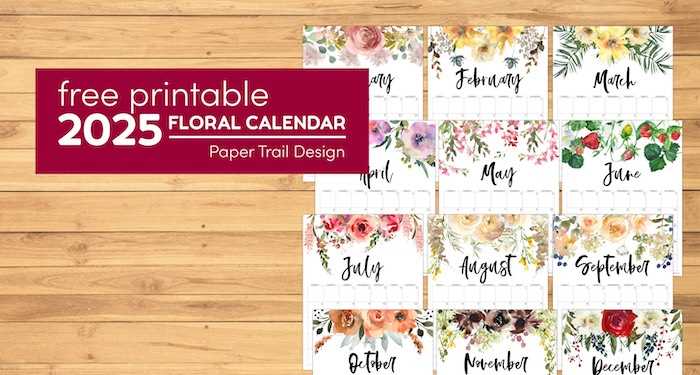 free picture calendar template 2025